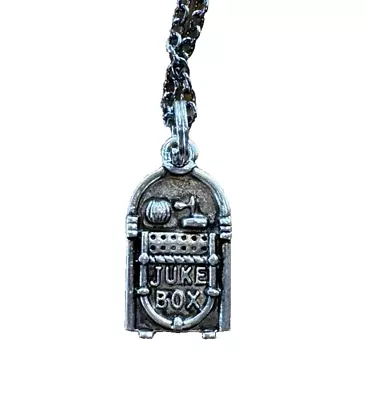 18” Gunmetal Plated Iron Jukebox Necklace By Wish Fire • $5.50