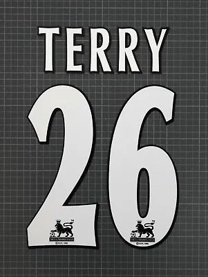 TERRY #26 1997-2007 Player Size Premier League White Nameset Lextra • £12.20