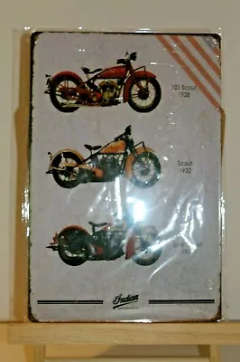 IMCMS10 3 Diff. INDIAN Motorcycles  Metal Sign New 30 Cm H X 20 Cm W • $10