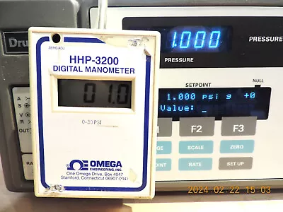 Omega HHP-3200 Digital Manometer 0-30 PSI • $12