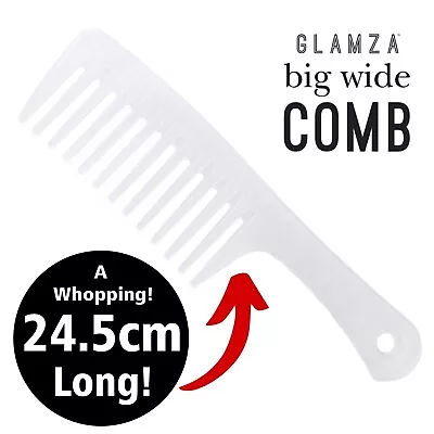 Massive Jumbo Wide Tooth Detangler Big Huge Comb Handle Afro Hair Basin Brush • £2.39