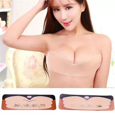 £6.39 • Buy Strapless Silicone Push-Up Backless Self-Adhesive Gel Magic Stick Invisible Bra