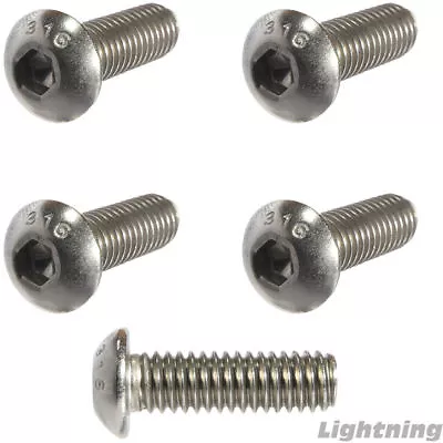 Button Socket Cap Screws 316 Stainless Steel Marine Grade 3/8-16 X 1  Qty 10 • $12.51