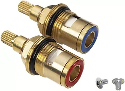 Replacement Tap Valves - Brass Ceramic 1/2 Inch Hot & Cold • £10.95