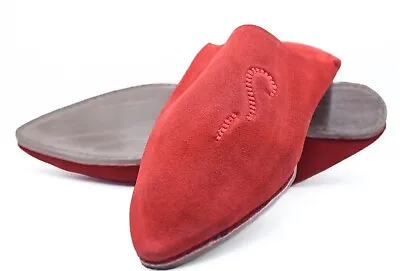 Sheepskin Suede Babouche Slippers Men Moroccan Shoes Leather Men House Slippers • $48