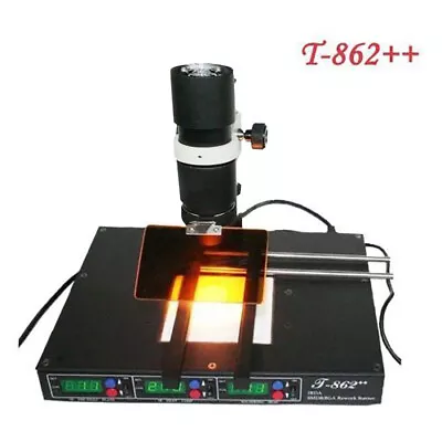 110V Smd Rework Station Bga Infrared T862++ Smt Soldering Welder Irda Machine • $198