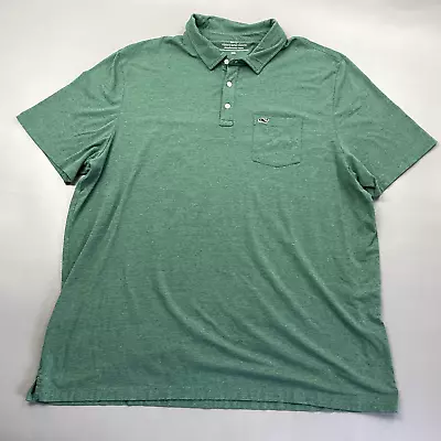 Vineyard Vines Edgartown Polo Short Sleeve Shirt Green Men's 2XL • $5.50