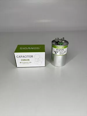 40/5 MFD UF ±6% 370/440 VAC CBB65B Dual Run Round Capacitor Siganog NEW! • $12.90