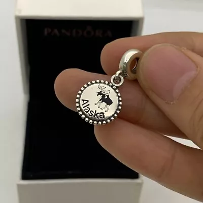 Pandora Alaska Exclusive Dangle Charm Moose Travel Pendant • $45