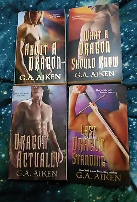 Four G.A Aiken Paperback Novels About A Dragon And Three More • £9