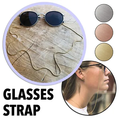 $6.95 • Buy Sunglasses Eyewear Reading Glasses Metal Chain Band Neck Cord Holder Steel Strap