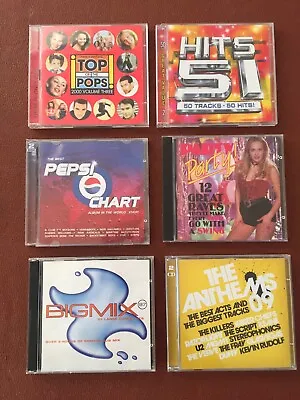 £8.50 • Buy 6 Album, Top Of The Pops, Hits 51, Pepsi Chart, Party Party, Big Mix, Anthems 09