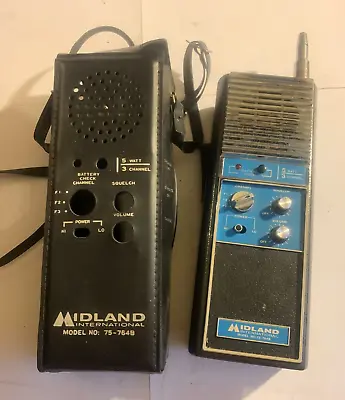 Midland International Hand Held CB Radio  75-764B  5-Watt 3-Channel • $44.88