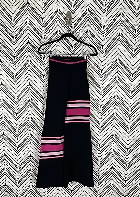 Nwt Women Margarita Supplex Asana Black Pink Double Striped Yoga Pants Sz 2 • $55.99
