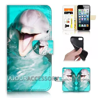 $12.99 • Buy ( For IPhone 6 / 6S ) Wallet Flip Case Cover AJ40175 Dolphin