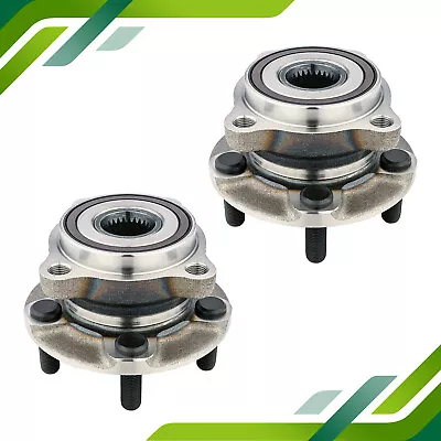 Pair Front Wheel Hub & Bearings For 2005 - 2014 Subaru Outback Legacy 5Lug W/ABS • $58.99