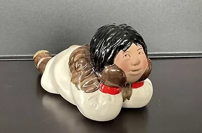 Vintage 1972 C. Alan Johnson 'Emma' Inuit/Eskimo Girl Ceramic Figure AD151 • $55