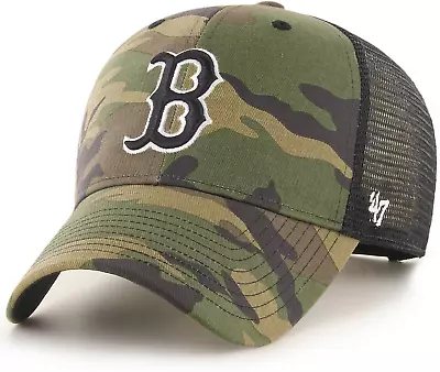 Boston Red Sox 47 Brand MVP Mesh Branson Camo Baseball Cap • £24.95