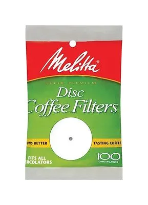 Melitta 628354 3.5 Disc Coffee Filter Paper White 100 Count - 3 Packs  • $8.25