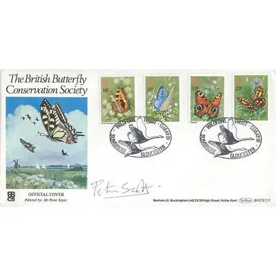 £70 • Buy 1981 Butterflies - Wildfowl Trust Handstamp - Signed By Peter Scott