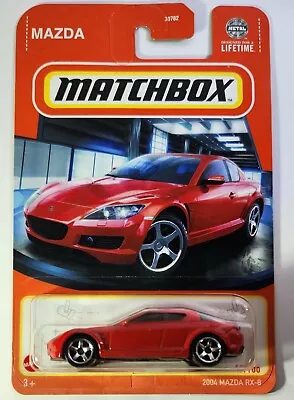 2024 Matchbox 2004 Mazda RX-8 49/100 Red 5Spoke Chrome Rims Sunroof Dual Exhaust • $2.99