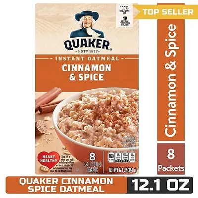 Quaker Instant Oatmeal Cinnamon Spice 12.1 Oz • $8.90