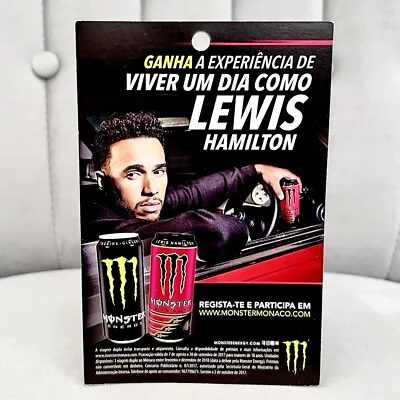Monster Energy Lewis Hamilton Promo Flyer F1 GP Memorabilia Merchandise Mercedes • $12.43