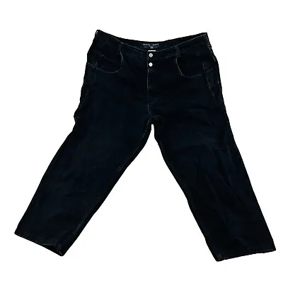 GUESS Black Pascal Loose Fit Tapered Leg 5 Pocket Cotton Jeans Mens Size 40X26 • $39.99