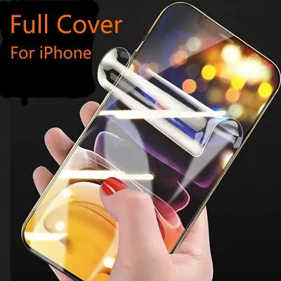 Hydrogel Silicone For IPhone 15 14 13 12 11 Pro Max Full Cover Screen Protector • $6.48