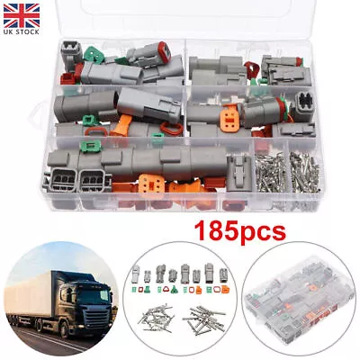 £17.49 • Buy 185pcs Deutsch DT Series Waterproof Wire Connector Kit DT06-2/3/4/6S Sealed Plug