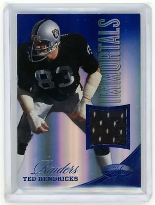 2012 Certified Immortals Mirror Blue Ted Hendricks Game Worn /99 HOF L@@K! • $5.50