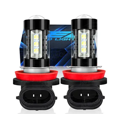 AUIMSOCO H11 2Pcs LED Fog/Driving Bulbs H8 Fog Light White 6000K High Power Lamp • $21.99