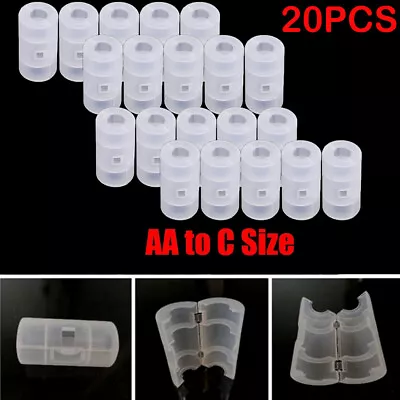 Box Batteries Adapter Switcher Adaptor Case  Battery Converter AA To C Size 20PC • $12.98