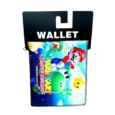 Super Mario Riding Yoshi Print Design Bi-Fold Wallet Super Mario Kart Circuit W • $14.50