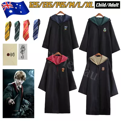 Harry Potter Gryffindor Cape Cloak Tie Cosplay Costume Xmas Hermione Granger NEW • $27.95