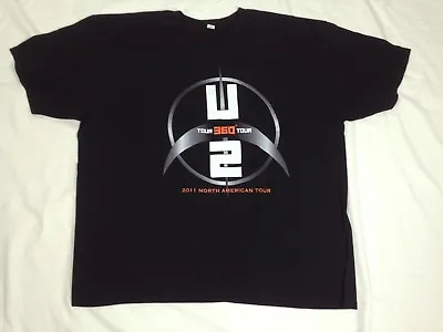 U2 360 North American Tour Shirt 2011 Black With Concert Dates • $19.99