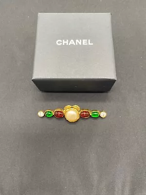 Chanel Vintage Gripoix And Faux Pearl Brooch • $650