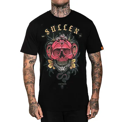 Sullen Men's Venomous Short Sleeve T Shirt Black Clothing Apparel Tattoo Skul... • $29.35