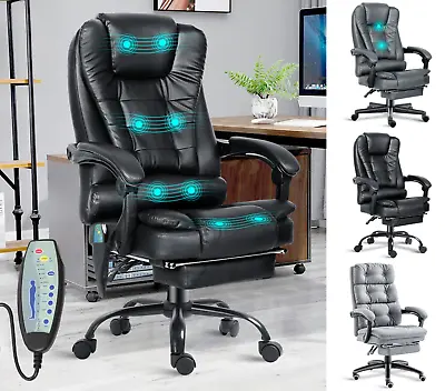 £129.99 • Buy Massage Office Chair Gaming PC Computer Desk Executive Swivel Recliner Chairs