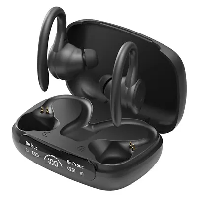Sports Bluetooth 5.3 Headset TWS Wireless Earbuds Headphone HiFi Stereo Ear Hook • $15.99