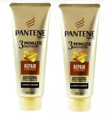 2 X PANTENE PRO V - 3 Minute Miracle Conditioner - REPAIR 180ml • $7.50