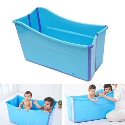 Folding Bathtub Adult Kid Portable Spa Sauna Bath Rectangle Bucket Water Tub Top • $120