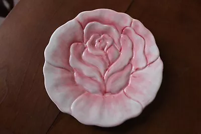 Flowers By Maxcera Pink Rose Flower Shape Salad Plate 8 In. • $13.96