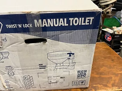 Jabsco Manual Marine Toilet Regualr Bowl 29120-5000 W/ Wooden Lid  • $189.95