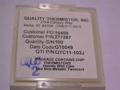$19.99 • Buy 5 Quality Thermistor QTC11-102J PTC 1K 5% Thermistors