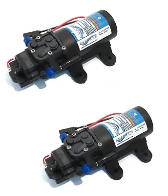 $71.99 • Buy (2) EVERFLO EF1000 12 Volt 1.0 GPM Diaphragm Water Pump 40psi Sprayer, Boat, RV