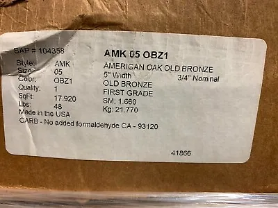 Mannington Hardwood Flooring AMK05OBZ1 AMERICAN OAK 3/4  X 5  OLD BRONZE • $200