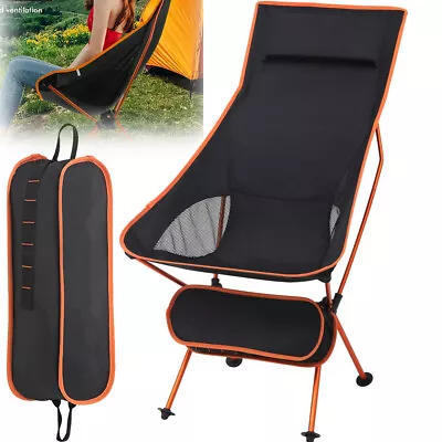 Ultralight High Back Folding Camping Chair W/Bag Outdoor Backpacking For Picnic • £21.89