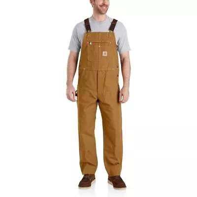 Carhartt Men's Bib Overalls - Brown (102776-211-46x30) • $35