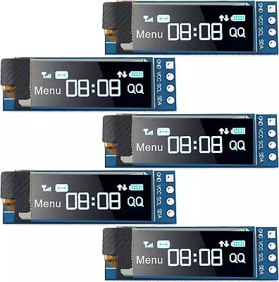 5 Pieces I2C Display Module 0.91 Inch I2C OLED Display Module Blue I2C OLED Scre • $21.27